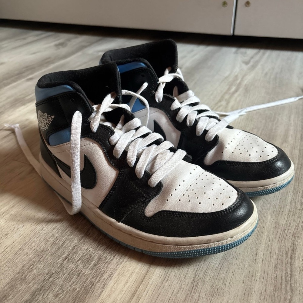 Black and White High-Top Sneakers